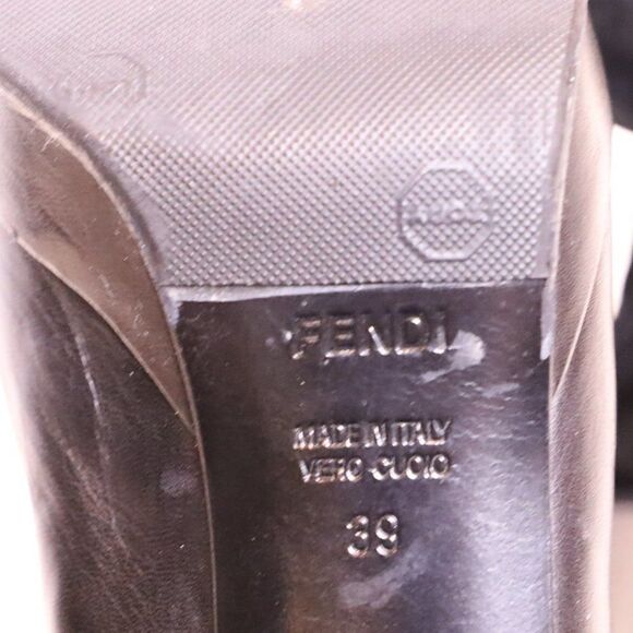 Fendi Suede/Leather Smocked Triangle Heel Boots - Picture 2 of 8